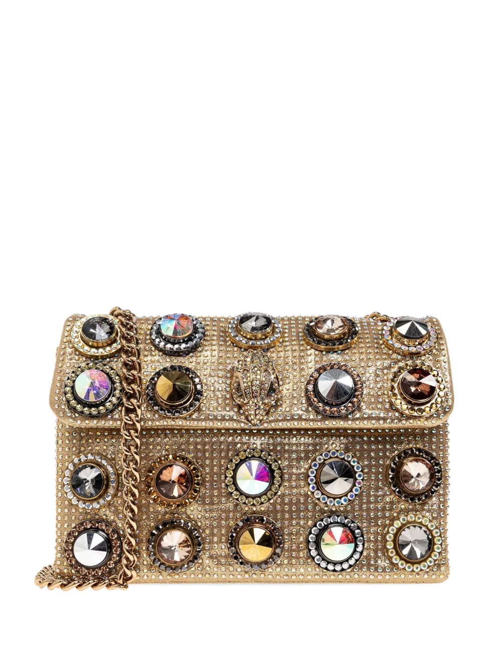 Kurt Geiger London Medium Kensington Octavia schoudertas verfraaid met kristallen Goud