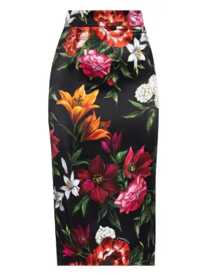 【送料&関税込】Dolce & Gabbana Pencil Longuette Skirt Dolce & Gabbana Lace pencil skirt with slit | REVERSIBLE