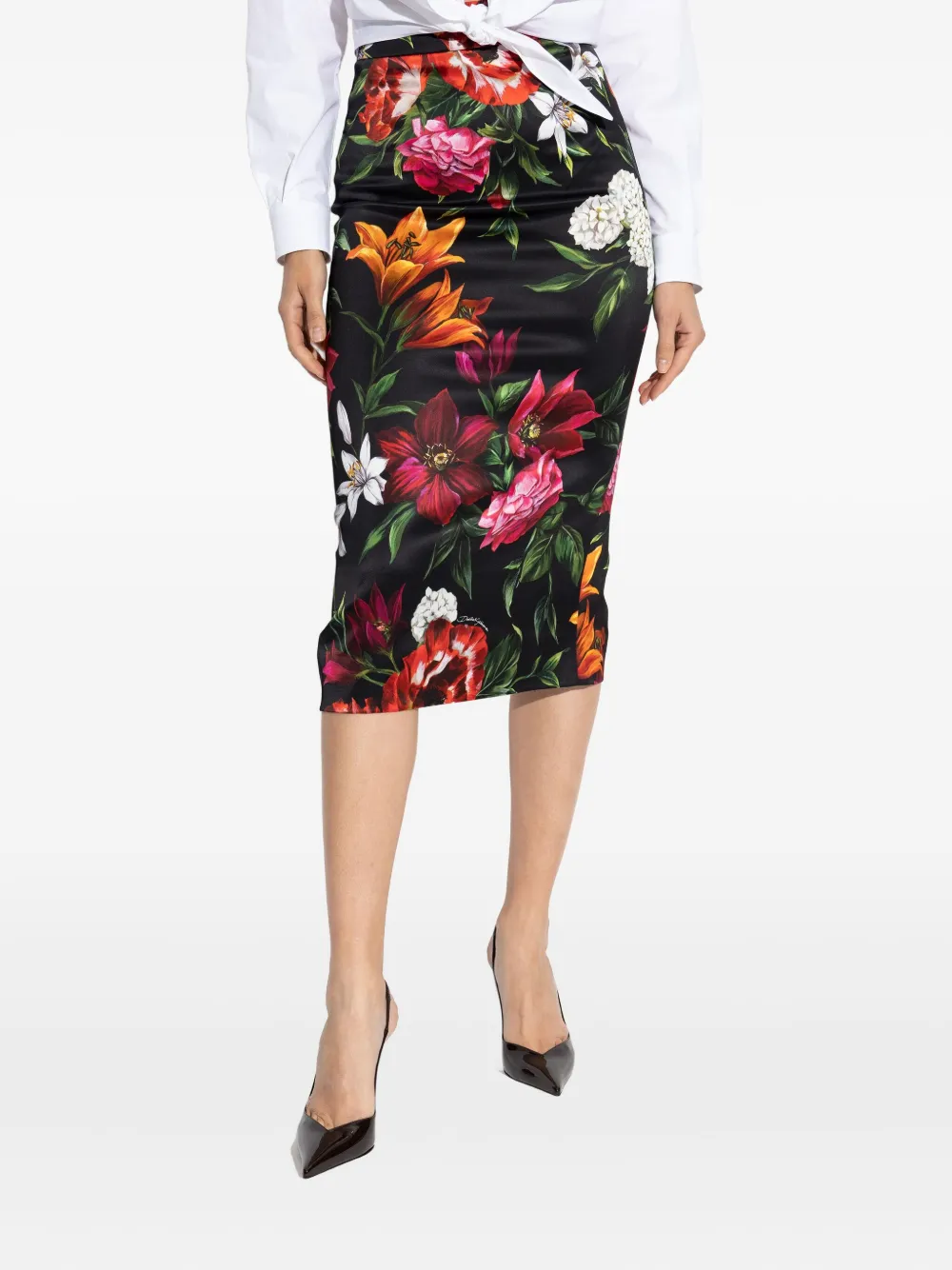 Dolce & Gabbana Kokerrok met bloemenprint Veelkleurig