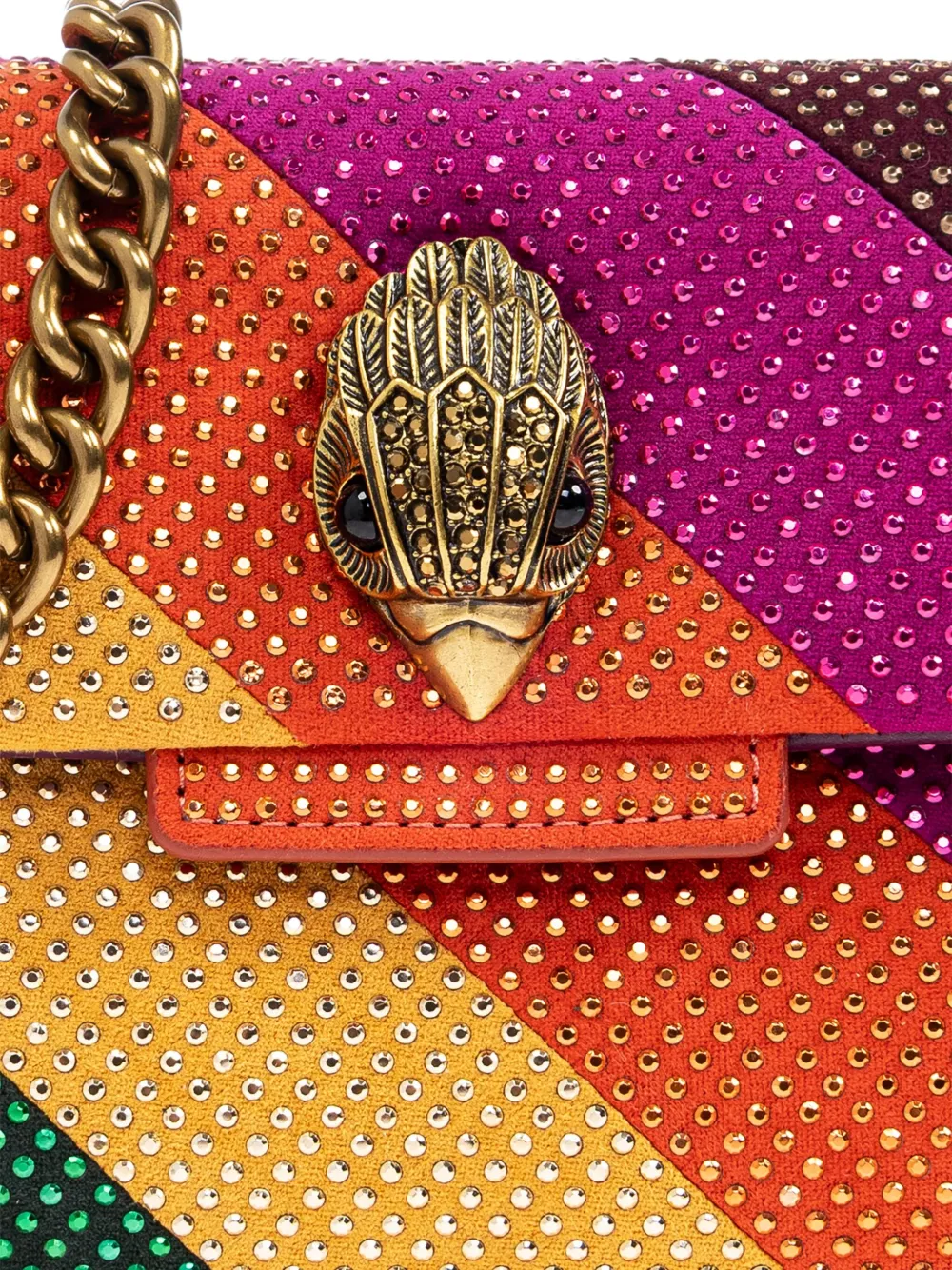 Kurt Geiger London mini Kensington crystal-embellished bag Geel