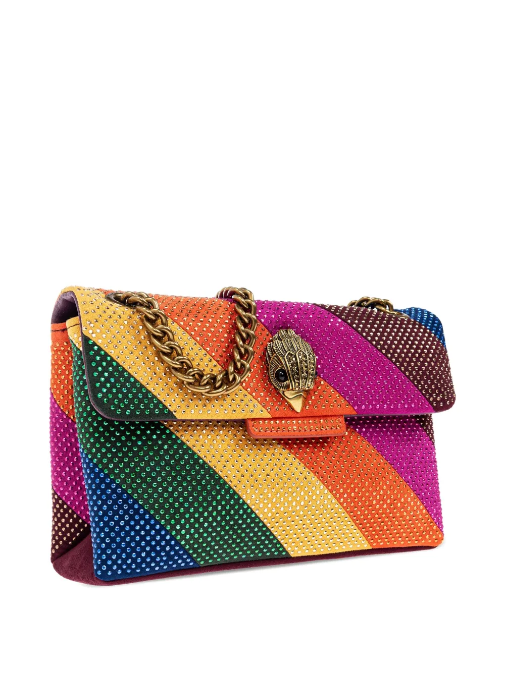Kurt Geiger London mini Kensington crystal-embellished bag Geel