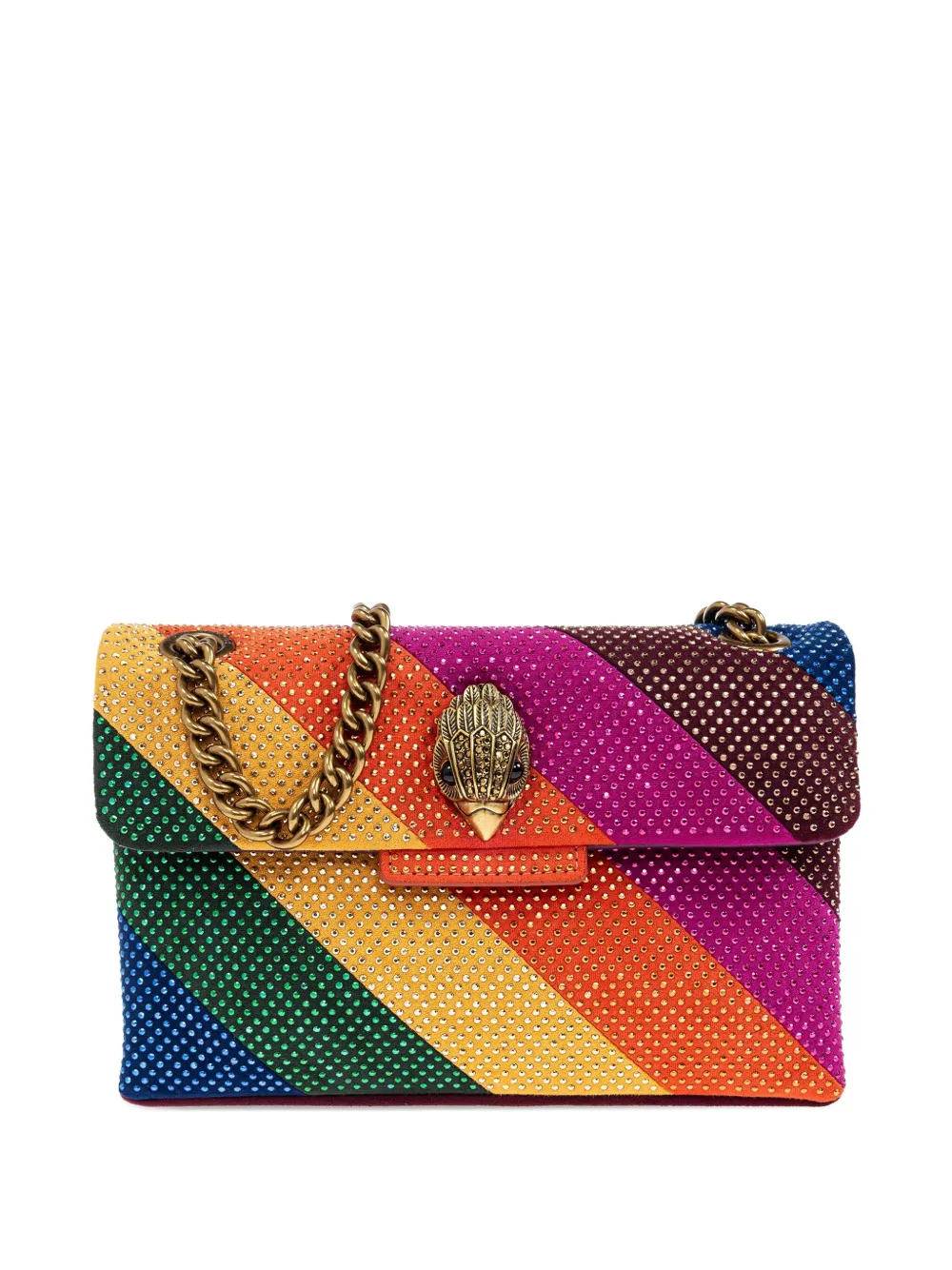 Kurt Geiger London mini Kensington crystal-embellished bag Geel