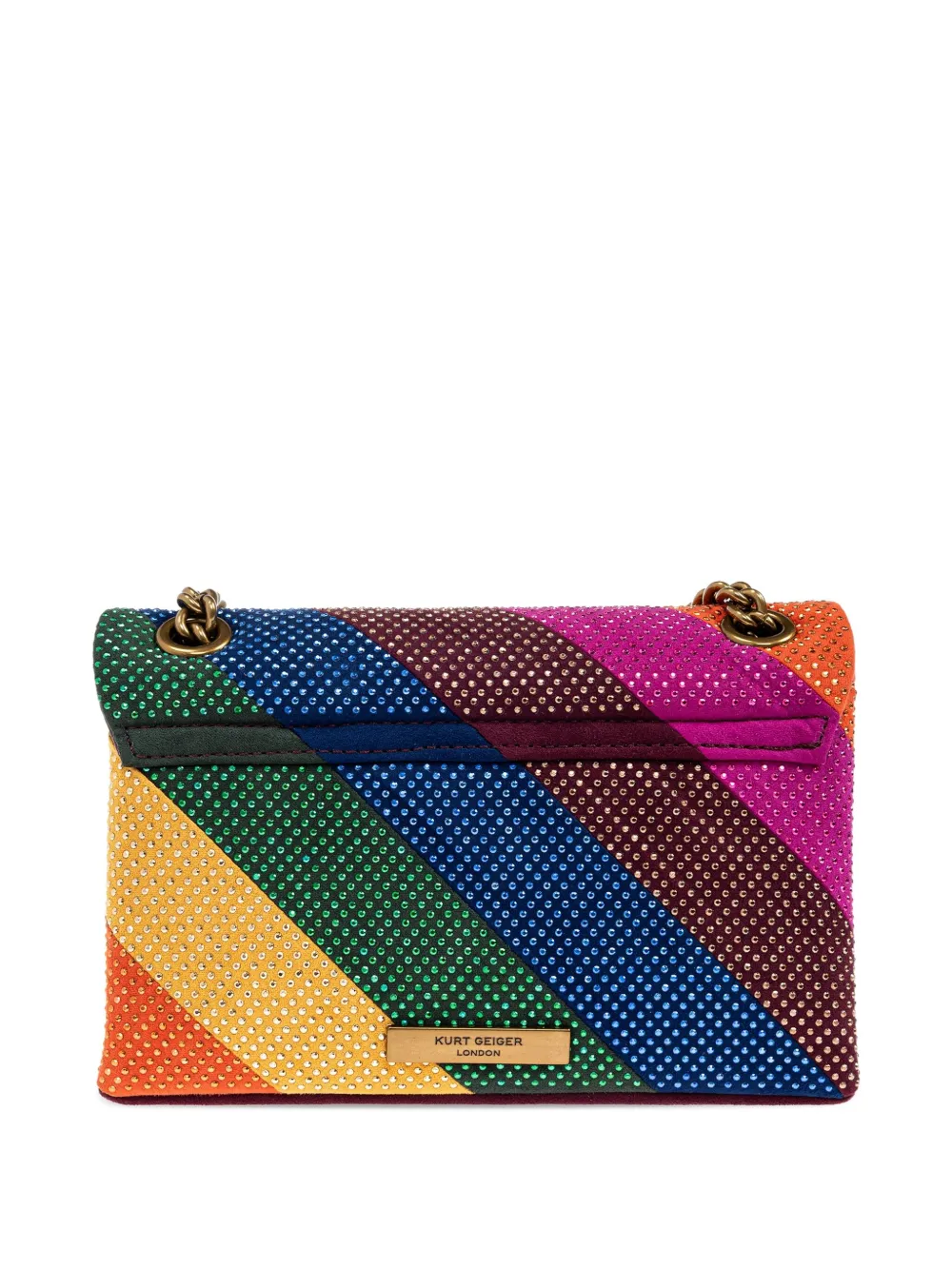 Kurt Geiger London mini Kensington crystal-embellished bag Geel