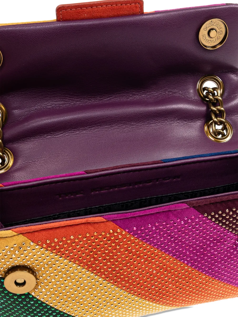 Kurt Geiger London mini Kensington crystal-embellished bag Geel