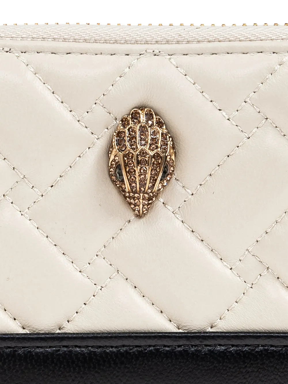 Kurt Geiger London Gewatteerde portemonnee met rits Wit