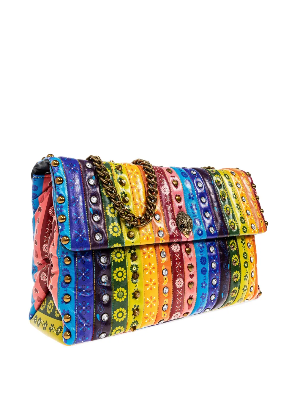 Kurt Geiger London XXL Kensington rainbow-stripe shoulder bag | Image 2