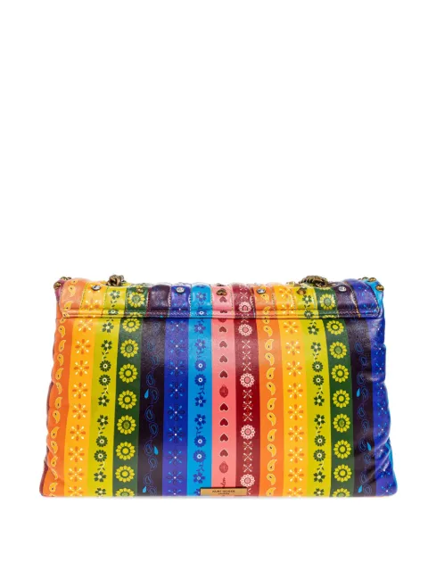 Kurt Geiger London XXL Kensington rainbow-stripe shoulder bag