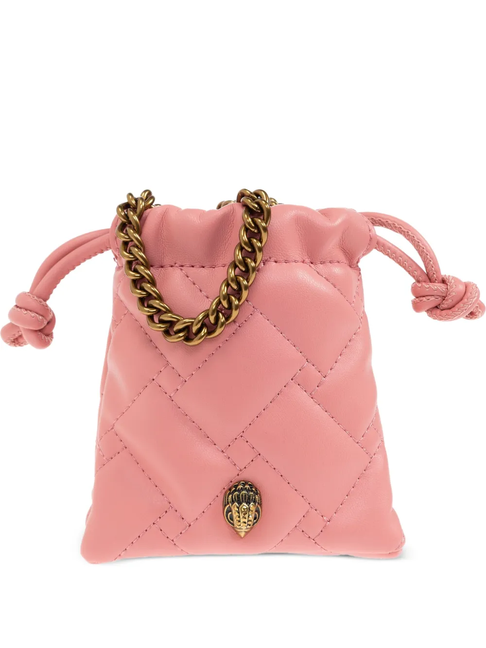 Kurt Geiger London micro Kensington quilted purse | Pink | Image 1