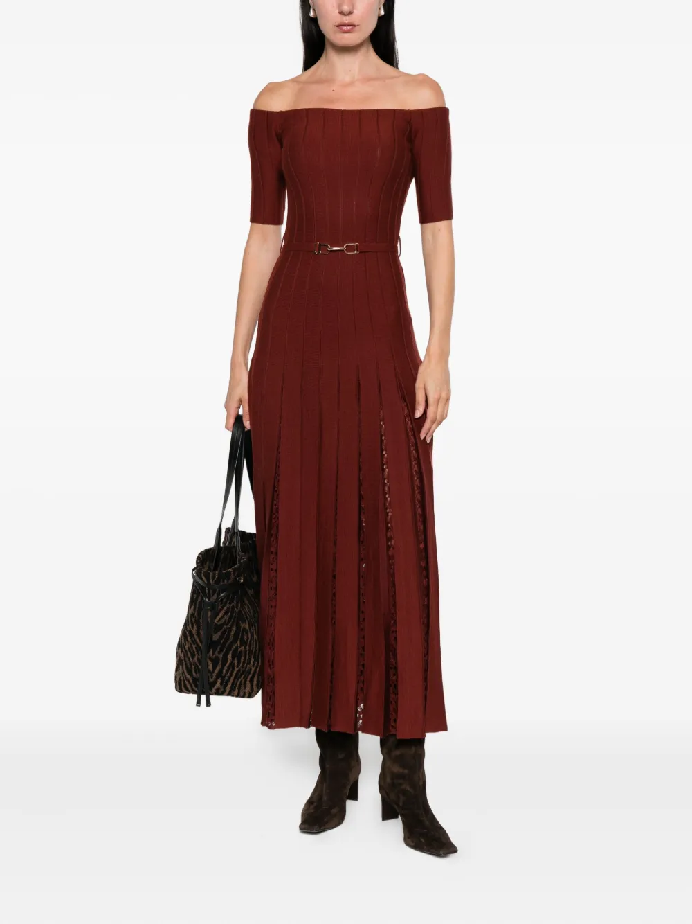 Gabriela Hearst Jurk van zijdeblend Bruin