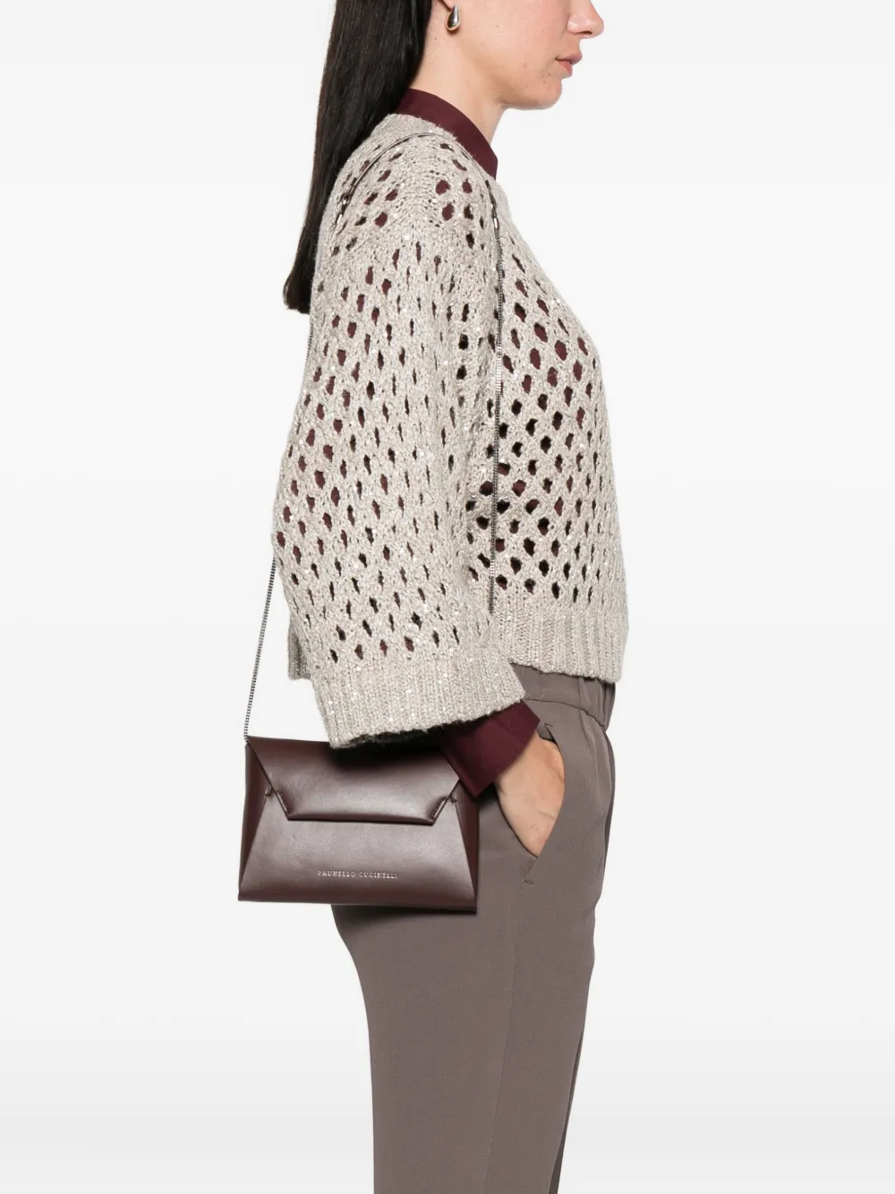 Brunello Cucinelli Envelop clutch Rood