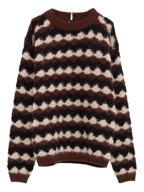 Moncler Grenoble Textured Sweater in Brown