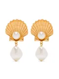 Jennifer Behr shell-pearl earrings - Gold