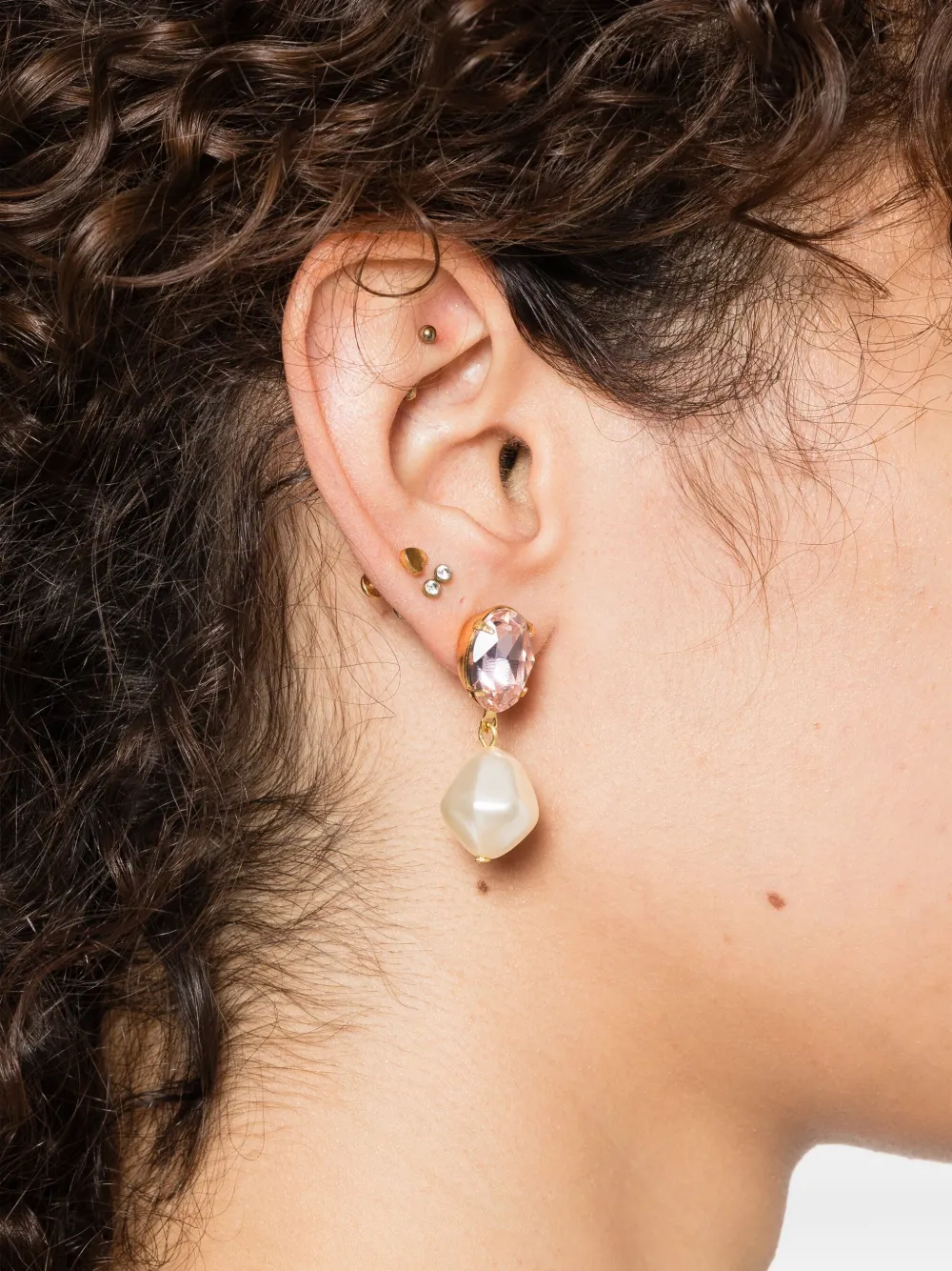 Jennifer Behr boucle d'oreille Tunis sertie de cristaux | Image 2