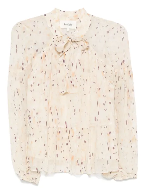 Ba&Sh Kamala bow-detailed printed blouse