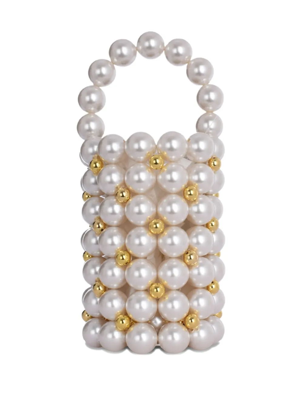 Vanina Le Comino pearl beaded bag - Bianco