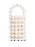 Vanina Le Comino pearl beaded bag - White