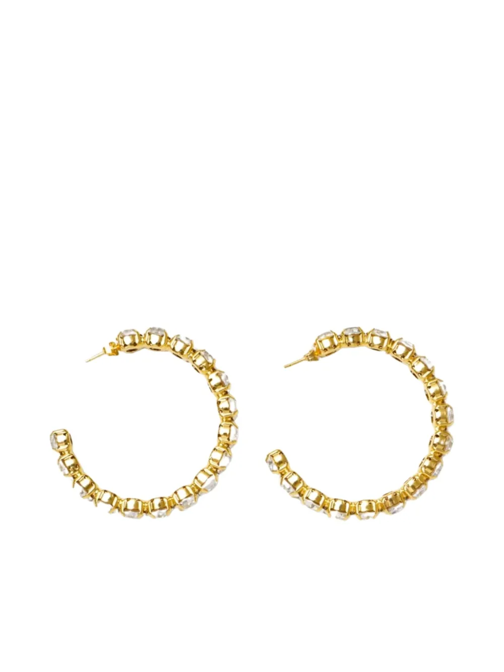 Vanina Nuances crystal-embellished hoop earrings - Bianco