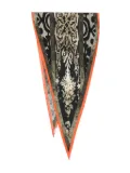 Pierre-Louis Mascia Aloe floral-print silk scarf - Black