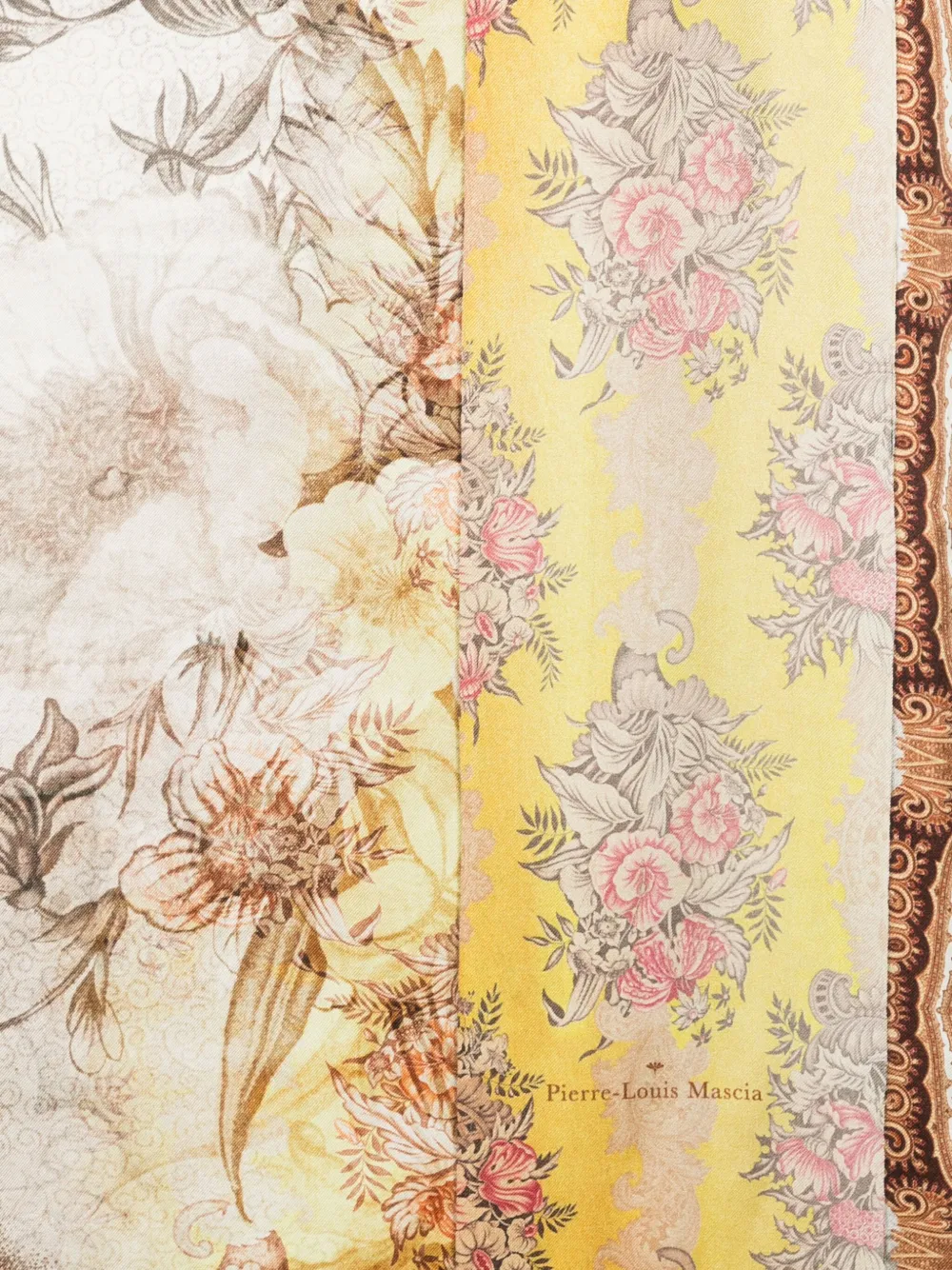 Pierre-Louis Mascia floral-motif scarf Beige