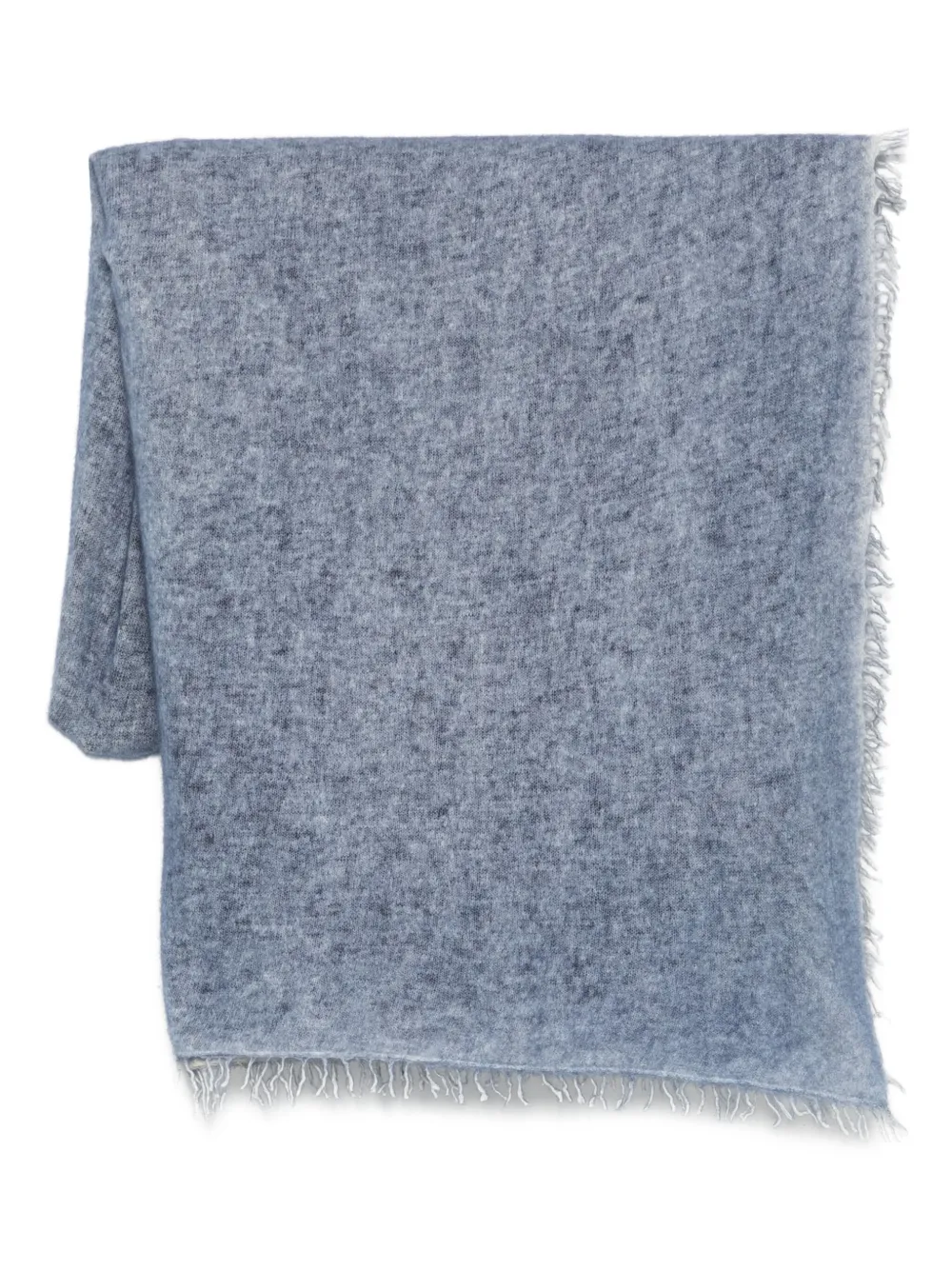Avant Toi frayed-edge cashmere scarf Blauw