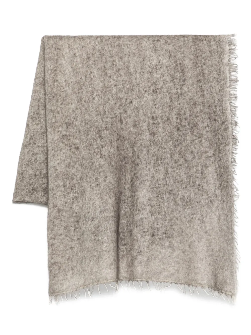 Avant Toi frayed-edge cashmere scarf Grijs