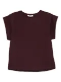Ba&Sh Pio capped-sleeve cotton T-shirt - Purple