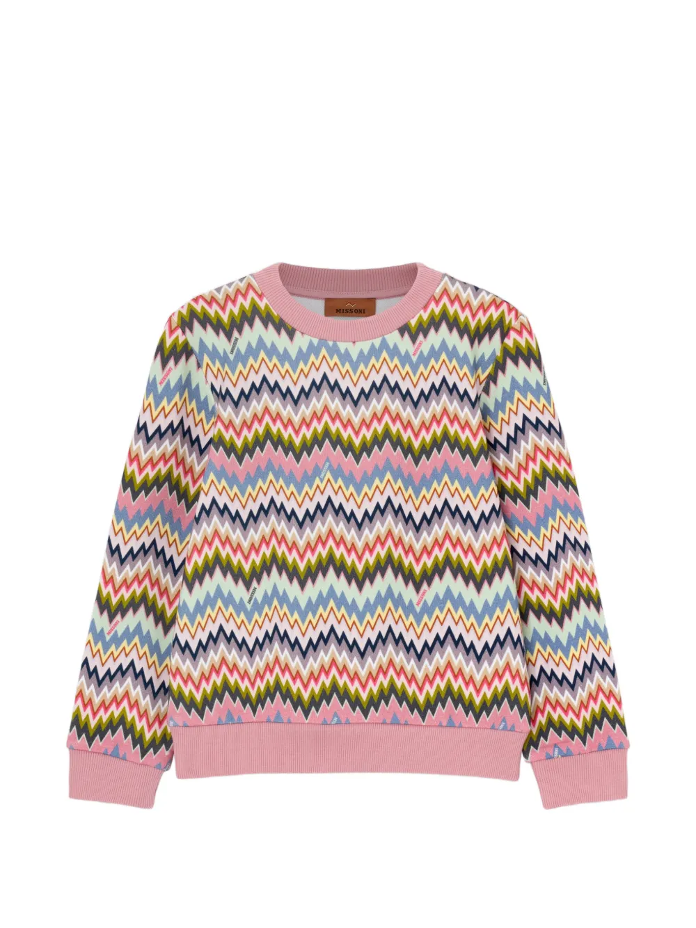 Missoni Kids chevron-pattern sweatshirt - Rosa