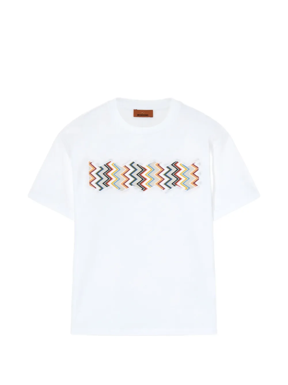 Missoni Kids zigzag-pattern T-shirt - Bianco
