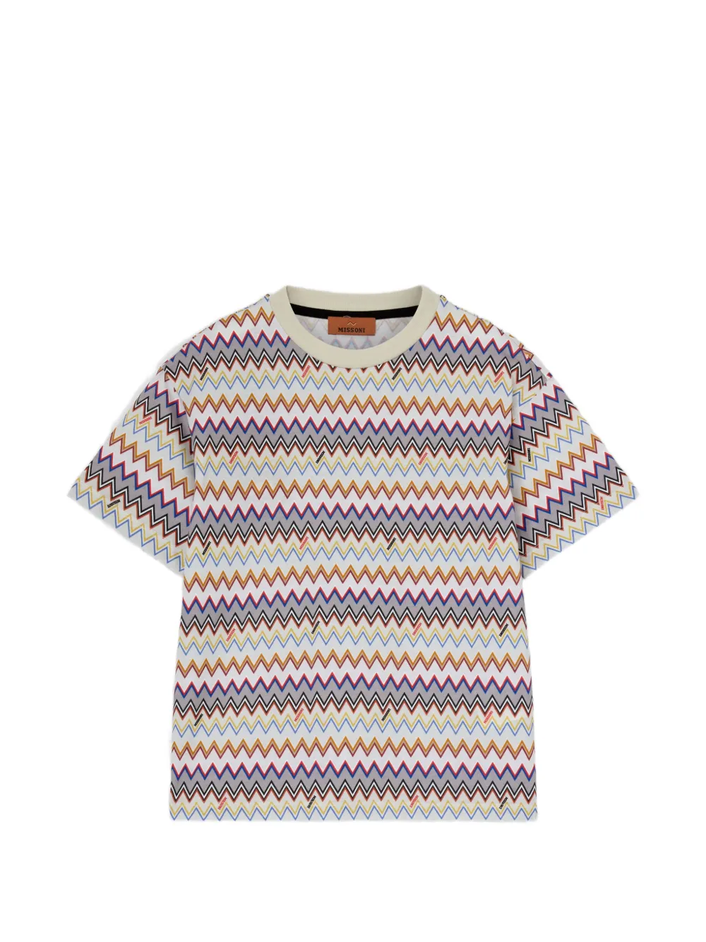 Missoni Kids zigzag-pattern T-shirt - Bianco