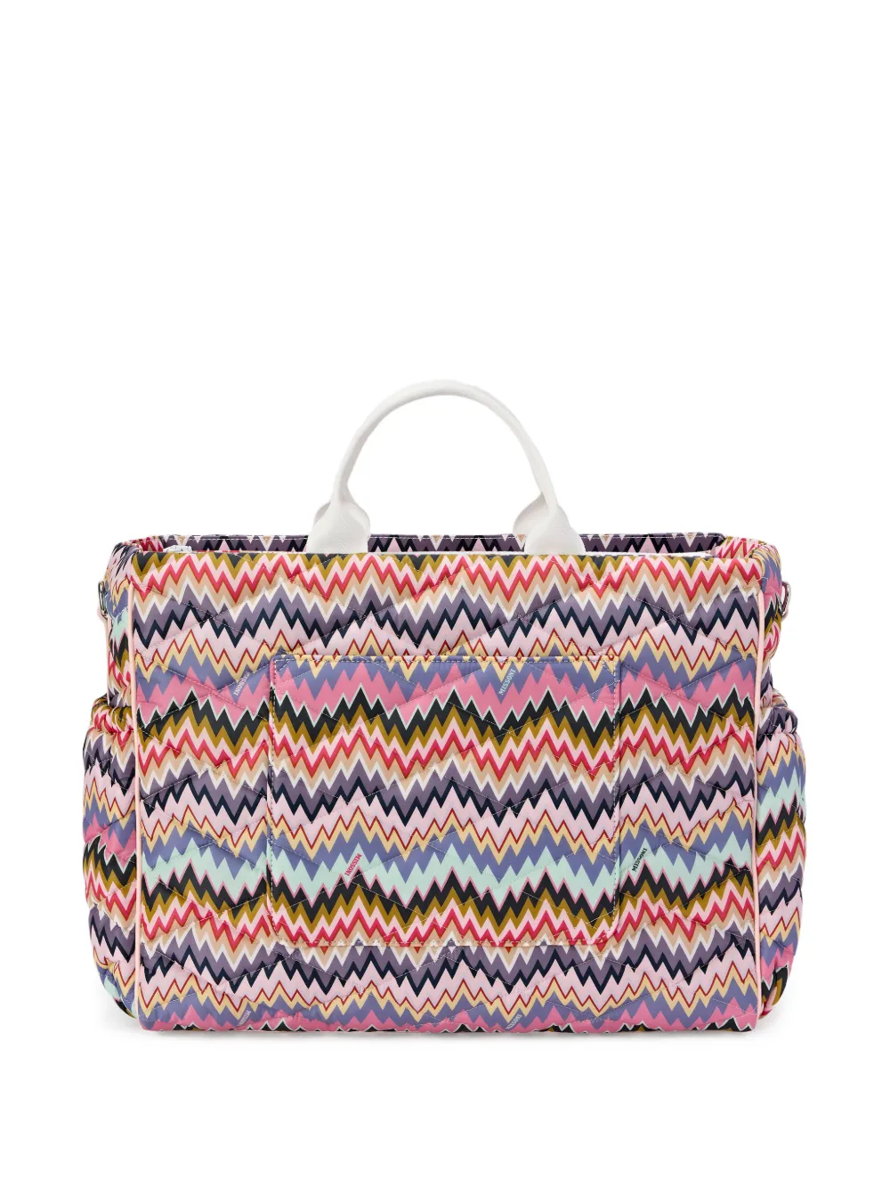 Missoni Kids zigzag-pattern changing bag - Rosa
