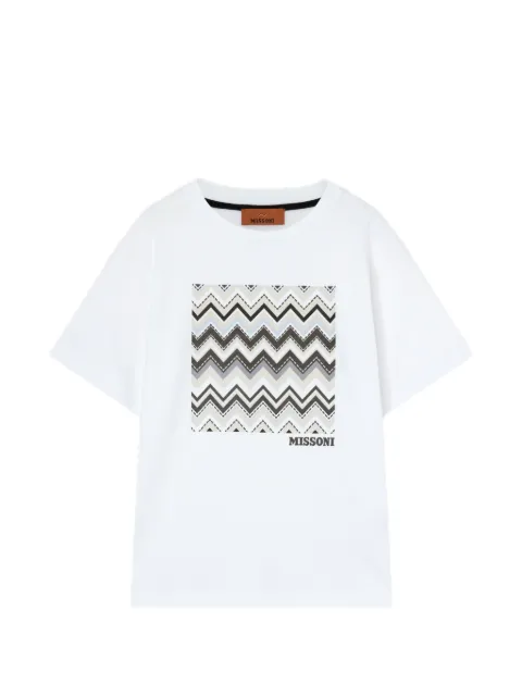 Missoni Kids zig-zag trim T-shirt
