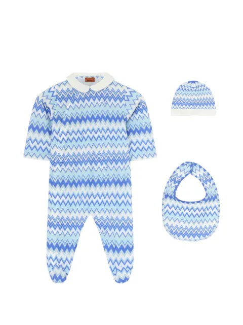 Missoni Kids zig-zag patterned babygrow set