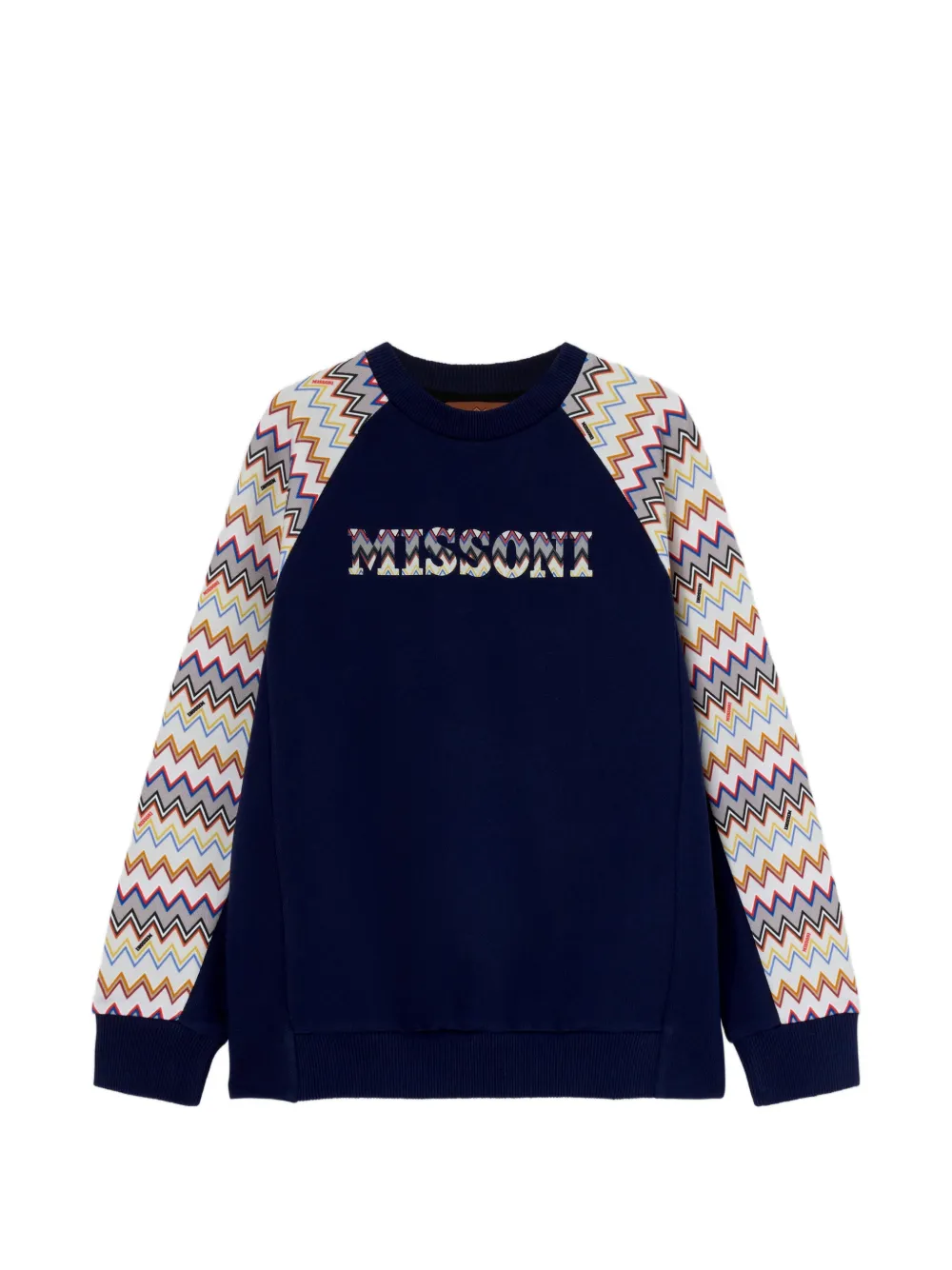 Missoni Kids zigzag-pattern sweatshirt - Blu