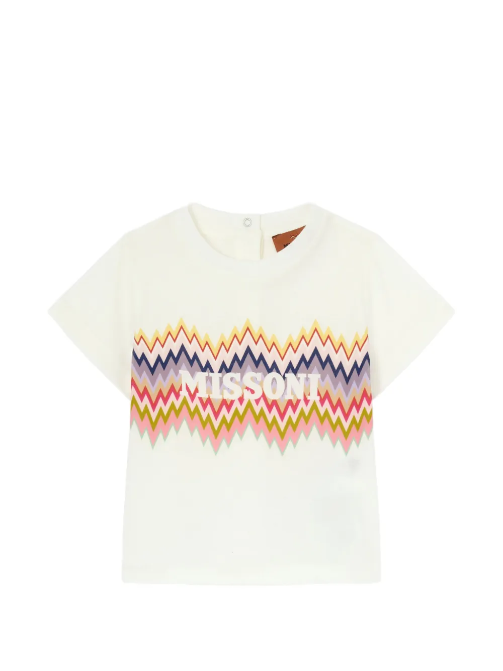 Missoni Kids zigzag short-sleeve T-shirt - Bianco