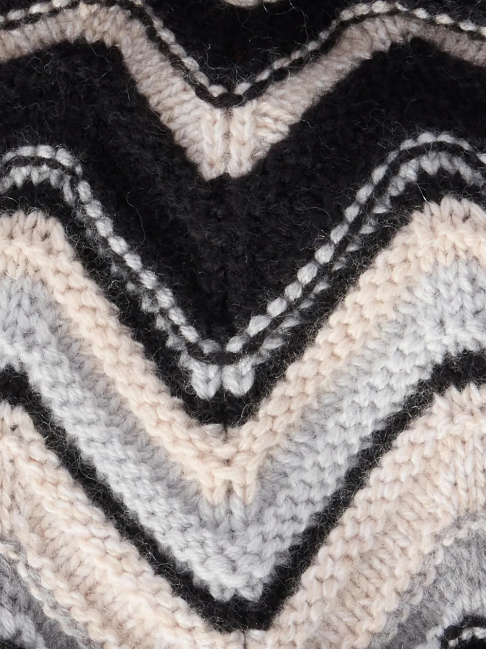  Missoni Kids Chevron-pattern Beanie Hat - Black 