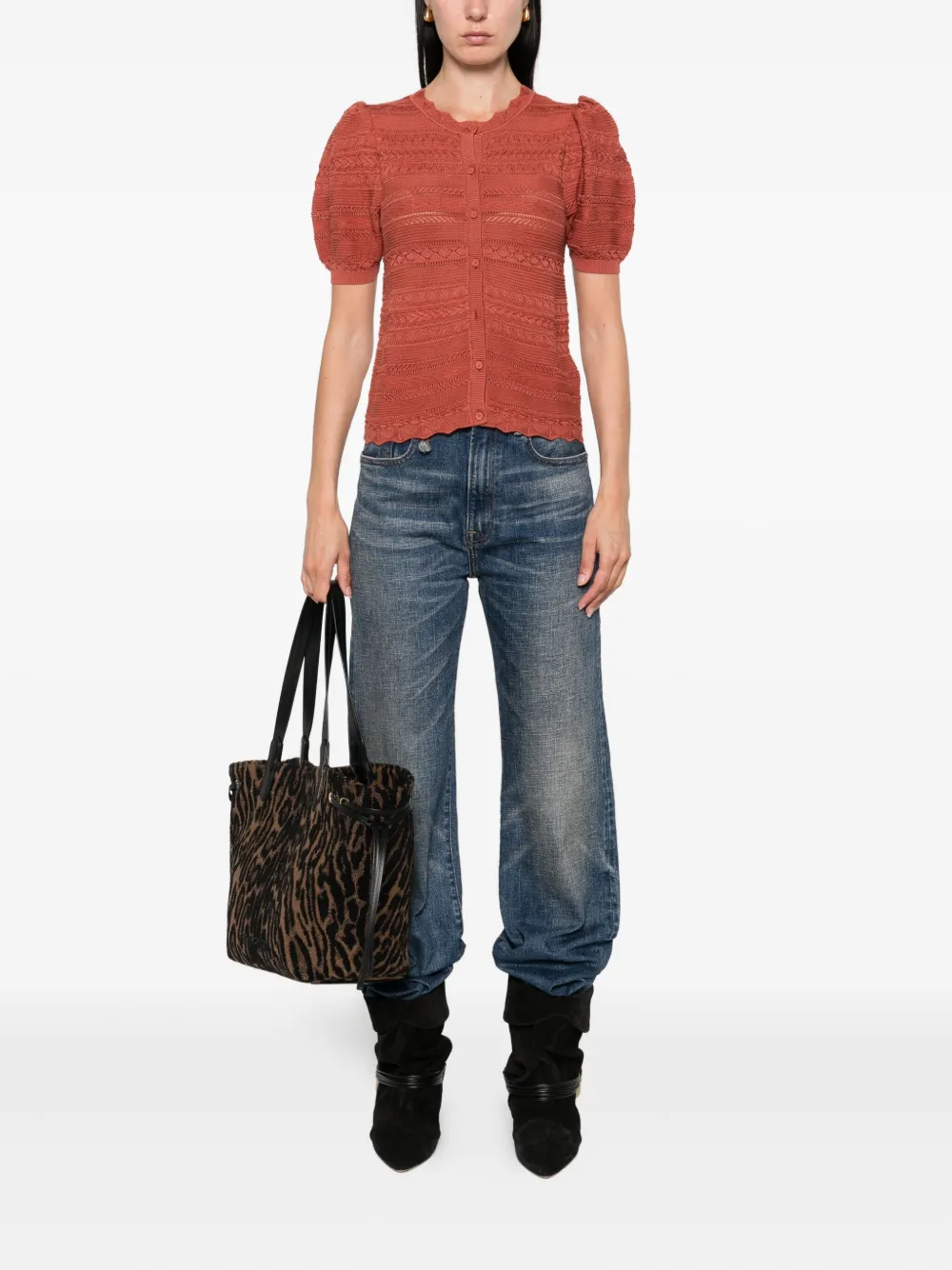 Ba&Sh Vinat puff-sleeve cardigan | Cardigans | Image 2