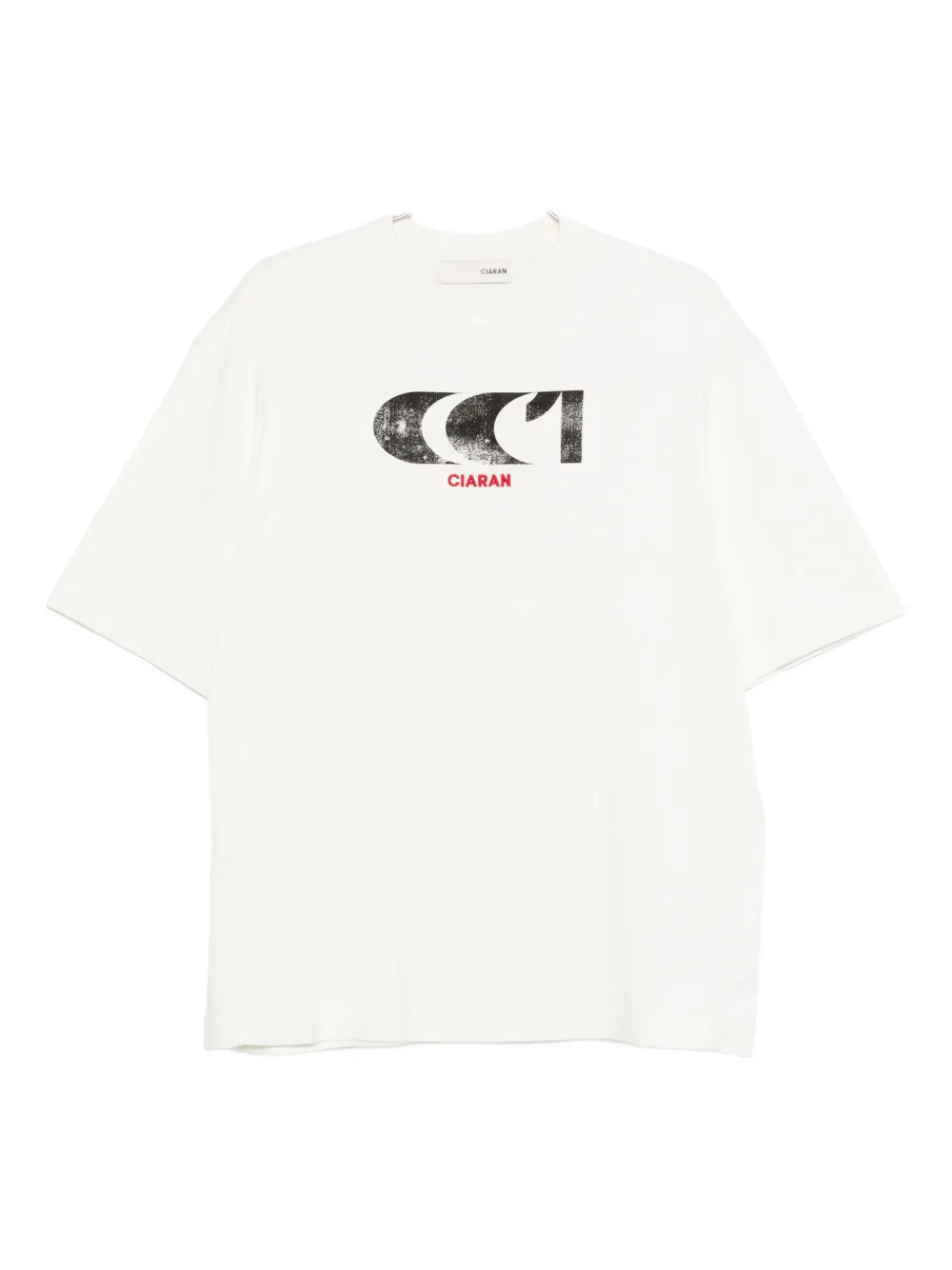 CIARAN logo-print cotton T-shirt | White | Image 1