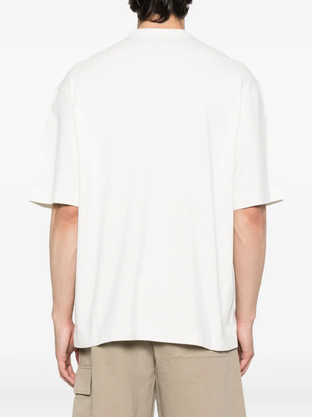 CIARAN Katoenen T-shirt met logoprint Wit