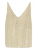 Ba&Sh Zuani lurex V-neck top - Gold