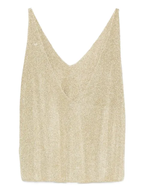 Ba&Sh Zuani lurex V-neck top