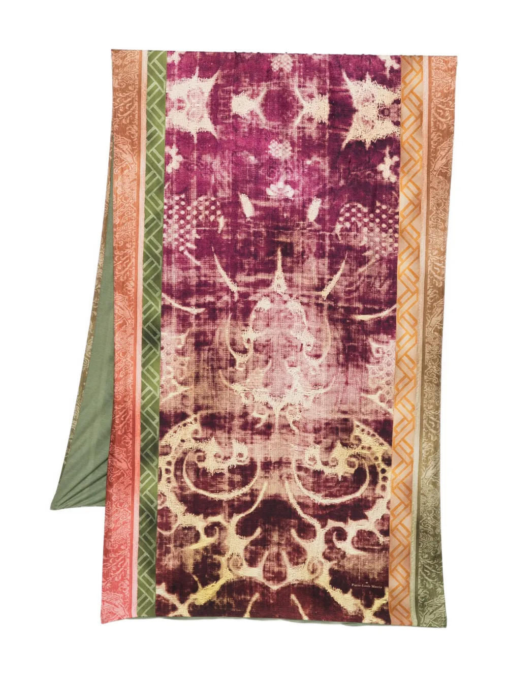 Pierre-Louis Mascia Aloewon damask-pattern scarf Paars