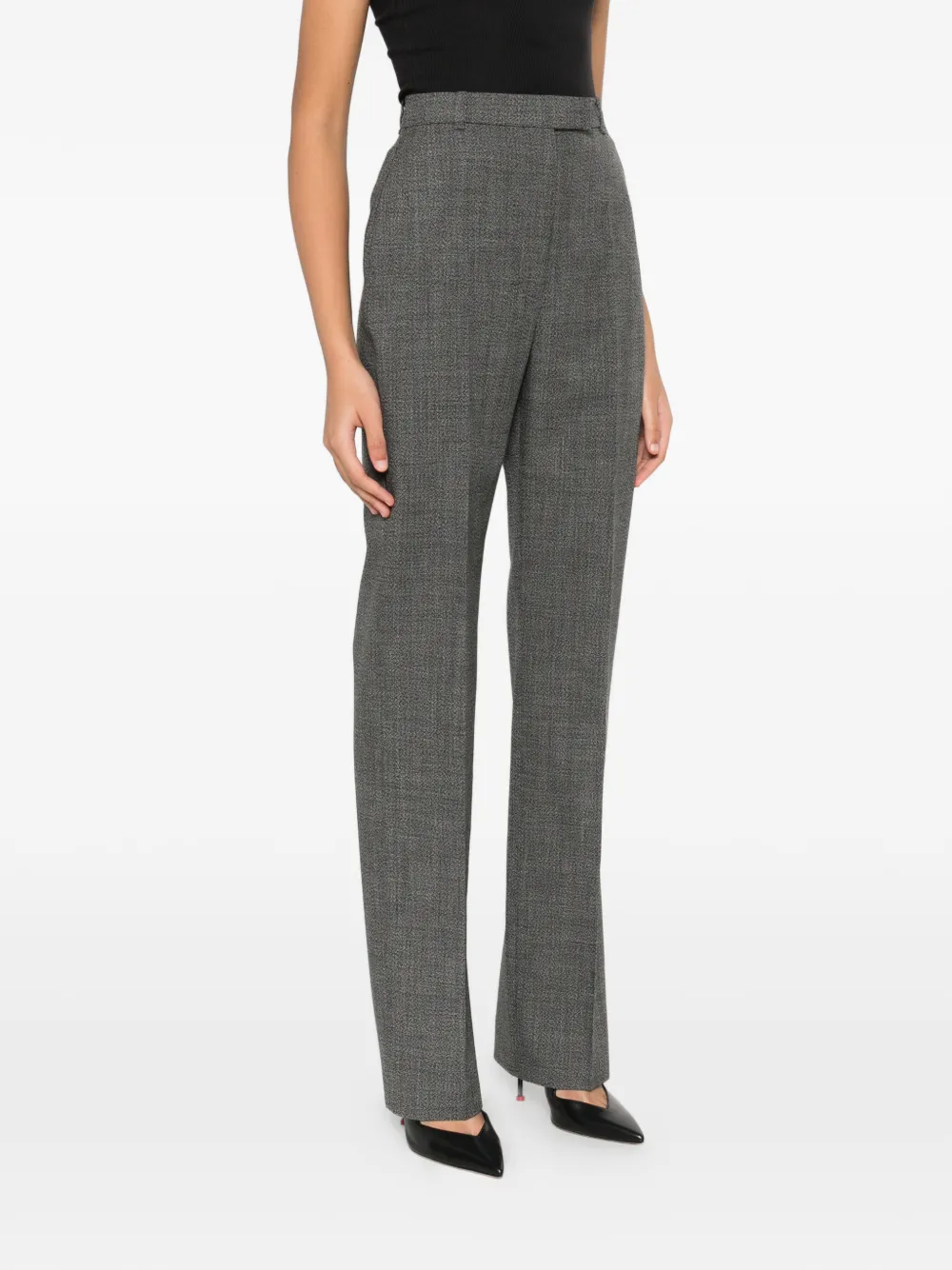 Alexander McQueen Wollen straight broek Grijs