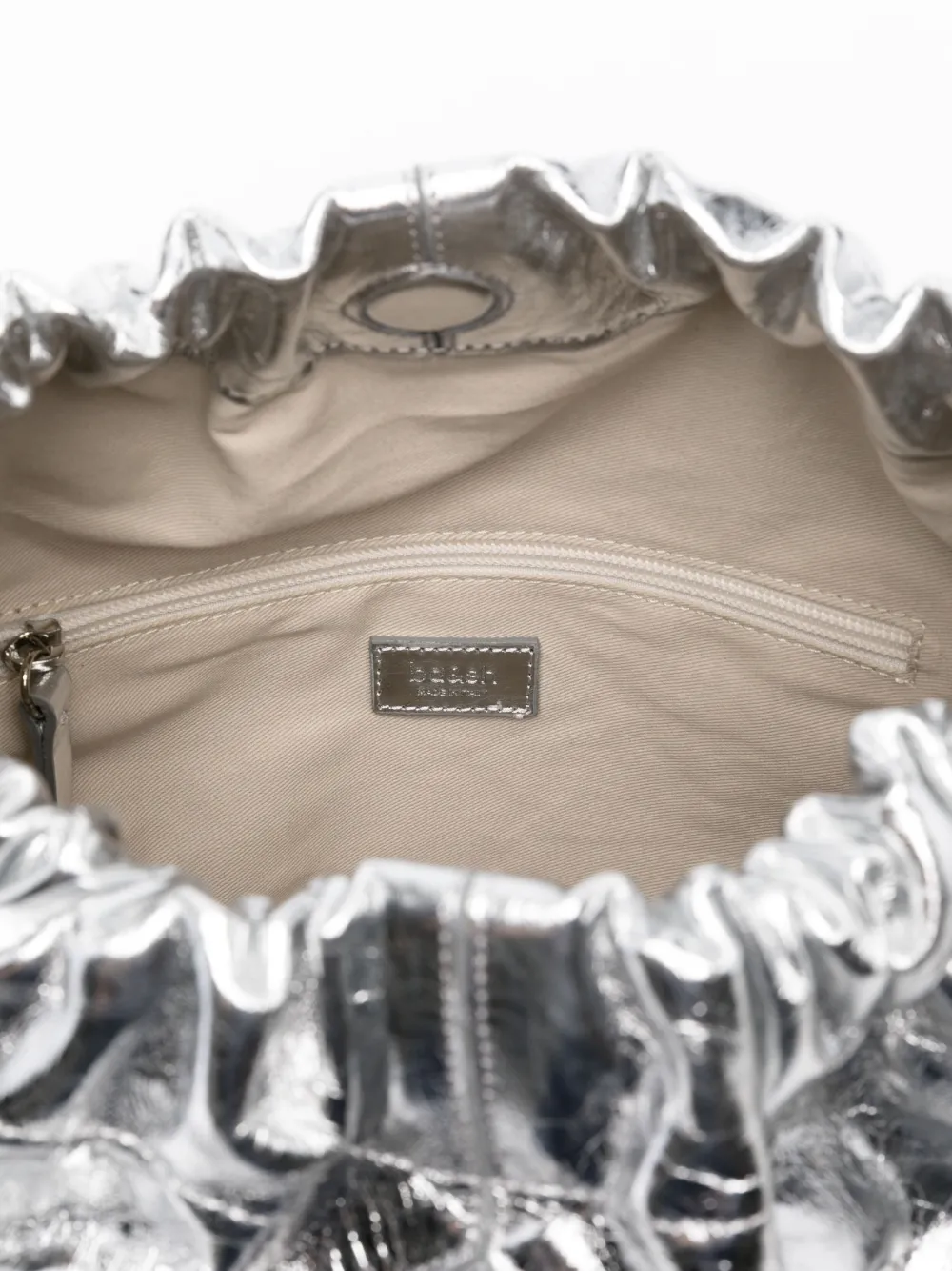 Ba&Sh June leren schoudertas met kettingband Zilver