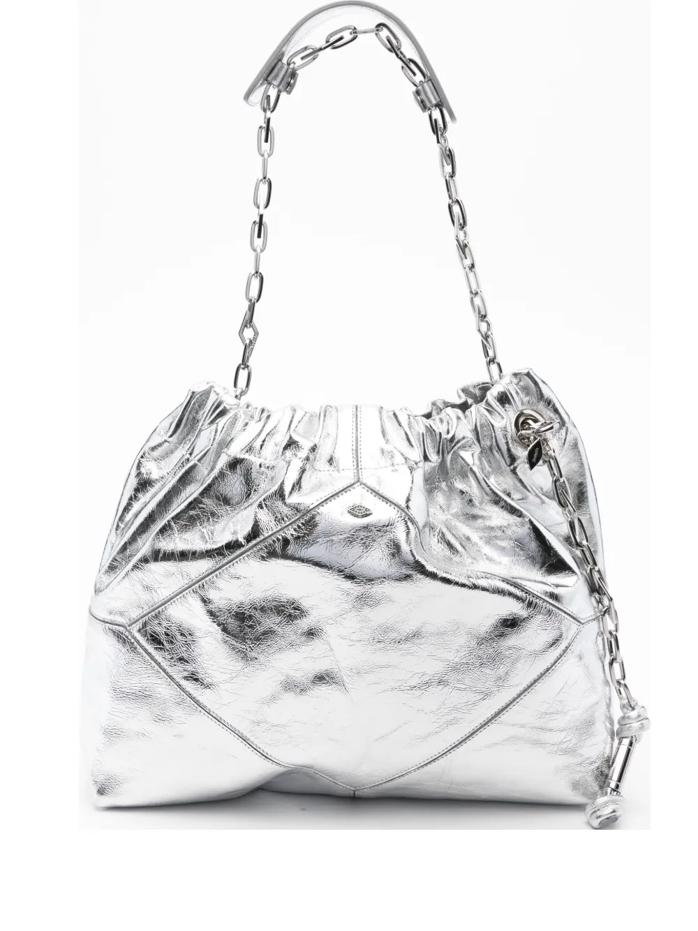 Ba&Sh June chain-strap leather shoulder bag - Argento