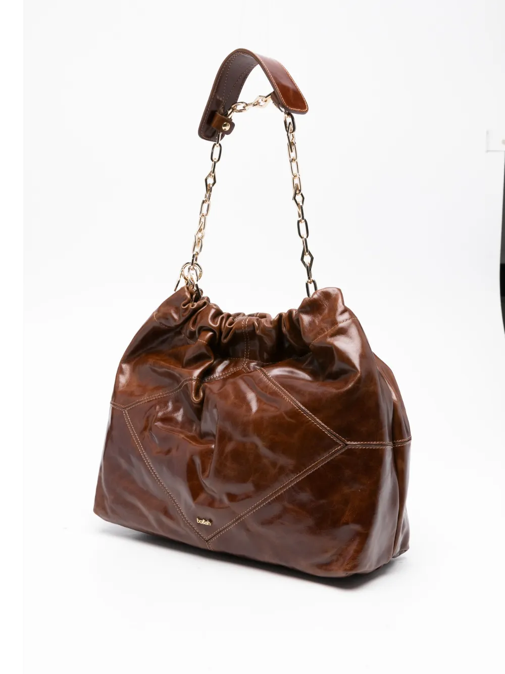 Ba&Sh June chain-strap leather tote bag Bruin