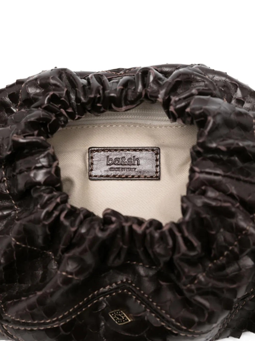 Ba&Sh June clutch met trekkoord Bruin