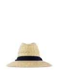 Gallo raffia ribbon fedora hat - Neutrals