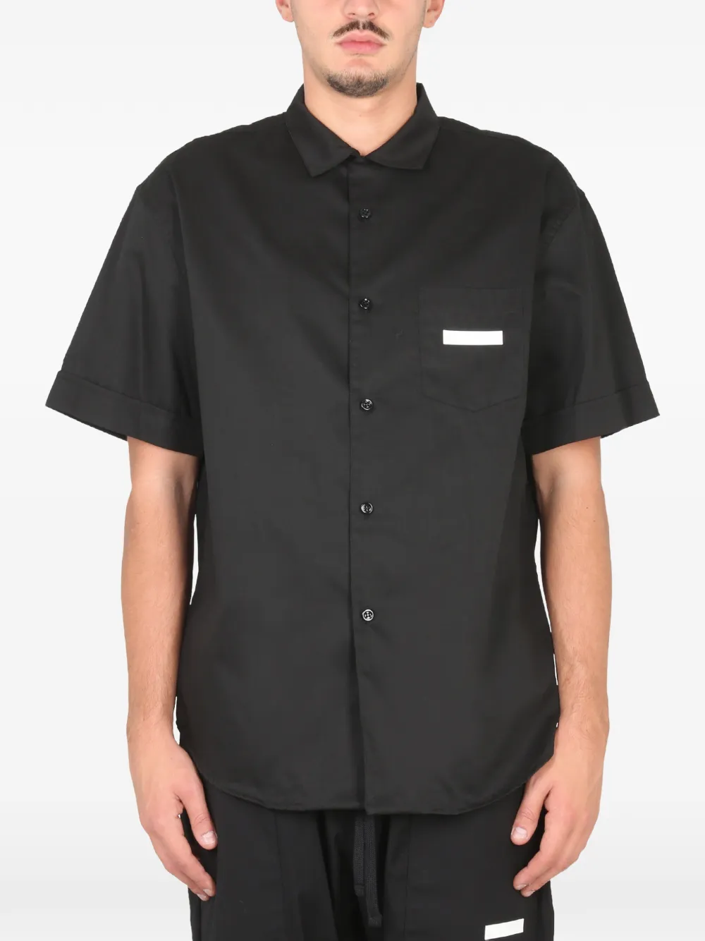 Ih Nom Uh Nit logo-patch short-sleeved shirt - Nero