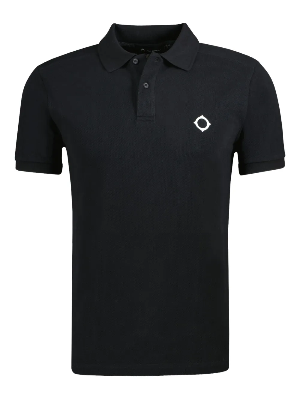 Ma.strum Logo-detail Polo Shirt In Black