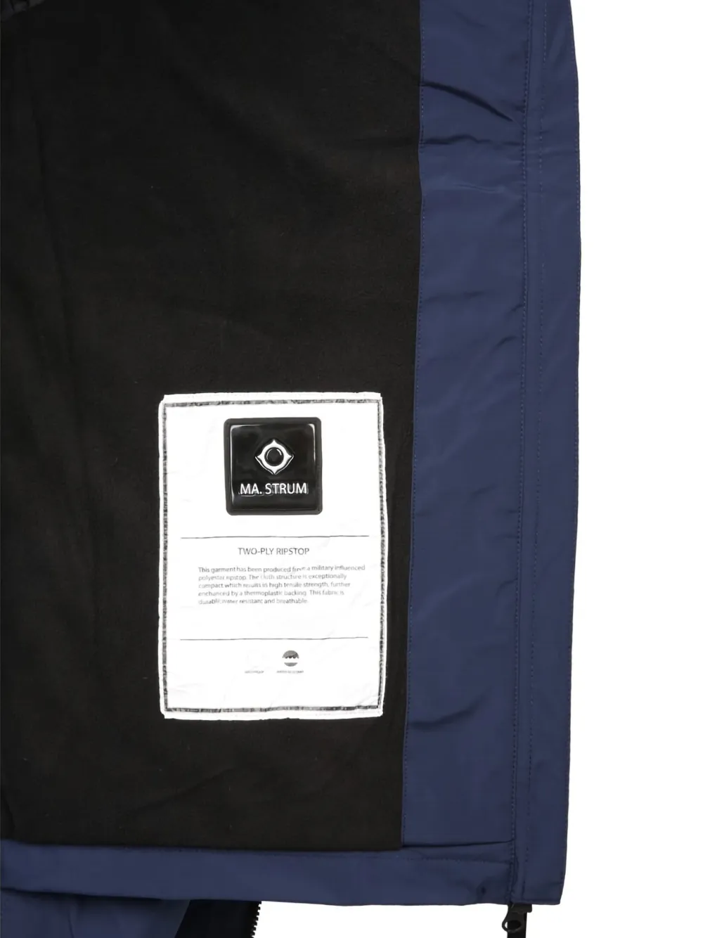 Ma.strum Logo-patch Shirt Jacket In Blue